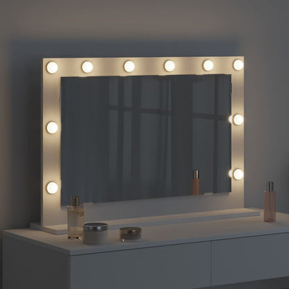 Sminkspegel Vit 80 x 15 x 18 cm Glas och