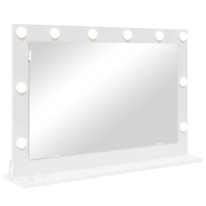 Sminkspegel Vit 80 x 15 x 18 cm Glas och