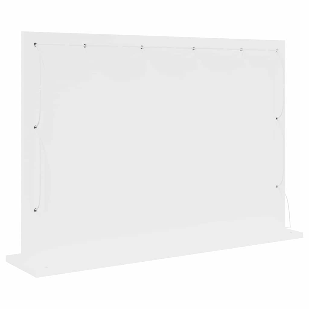 Sminkspegel Vit 80 x 15 x 18 cm Glas och