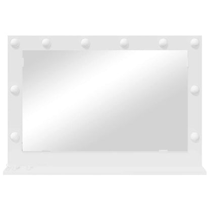 Sminkspegel Vit 80 x 15 x 18 cm Glas och