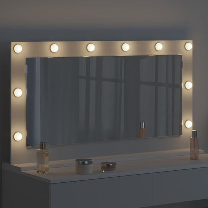 Sminkspegel Vit 100 x 55 x 18 cm Glas och