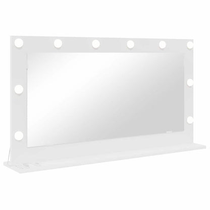 Sminkspegel Vit 100 x 55 x 18 cm Glas och
