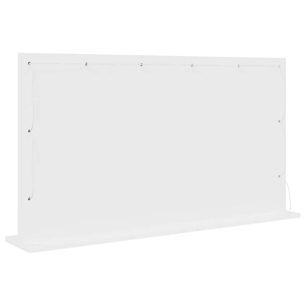 Sminkspegel Vit 100 x 55 x 18 cm Glas och