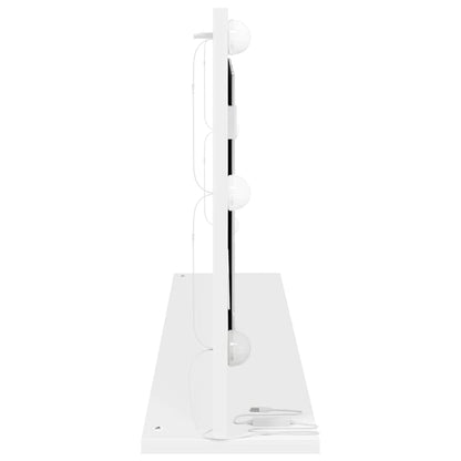 Smink Spegel Vit 100 x 45 x 18 cm Glas och konstruerat trä