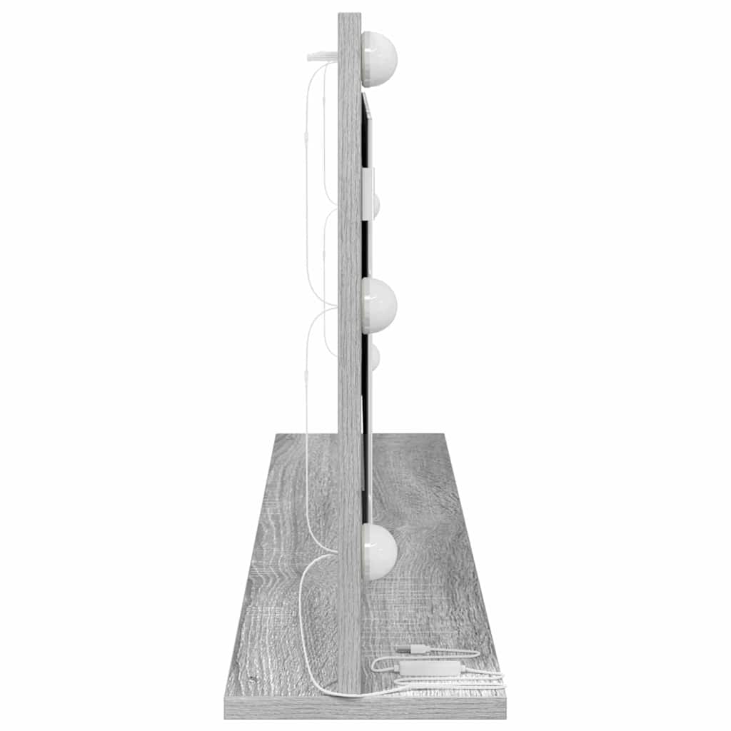 Sminkspegel Rektangulär med spegel Sonoma Grå 100 x 45 x 18 cm