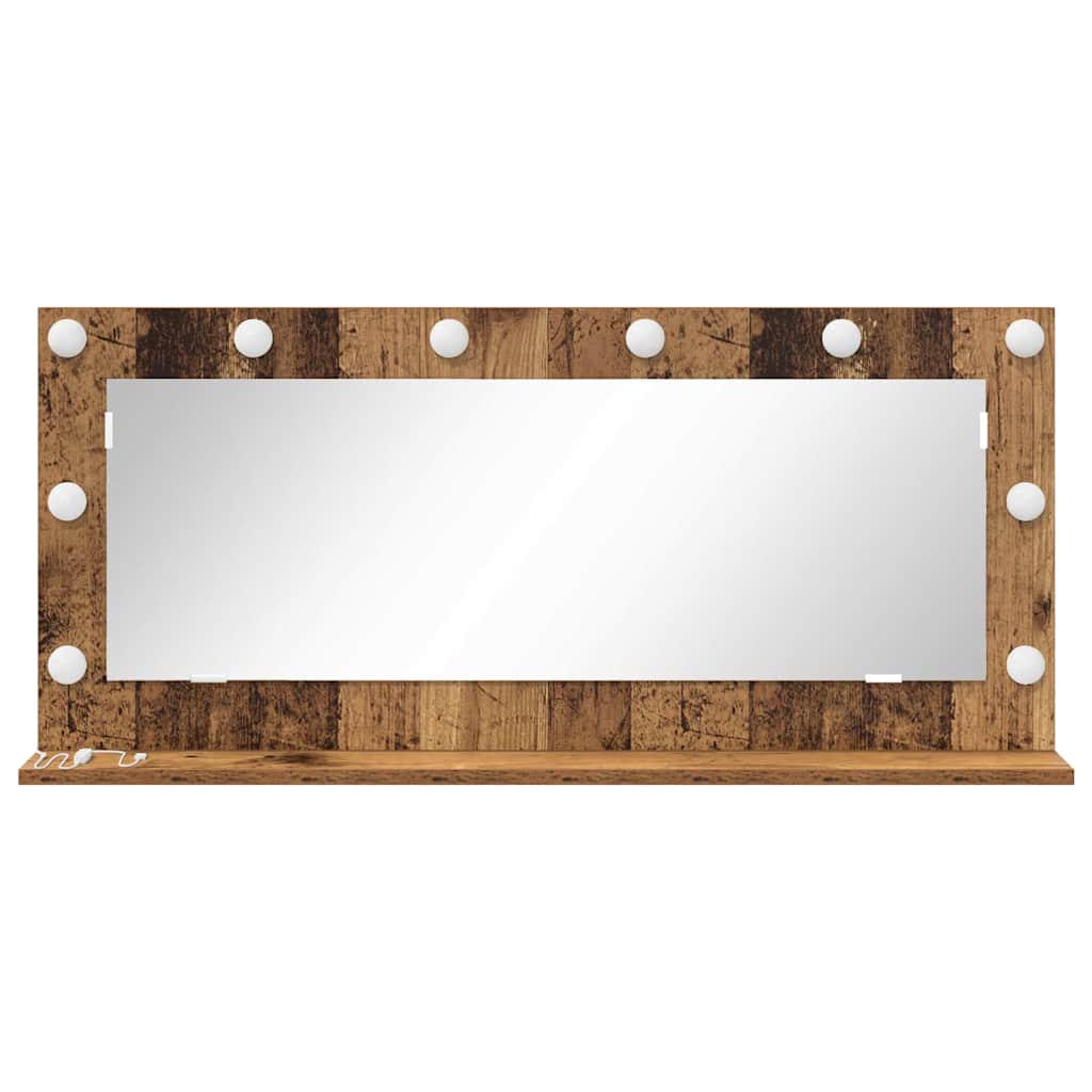 Sminkspegel Rektangulär Gammalt Trä 100 x 45 x 18 cm