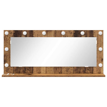 Sminkspegel Rektangulär Gammalt Trä 100 x 45 x 18 cm