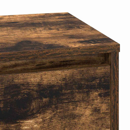 Nattduksbord med låda Rökt ek 71 x 34,5 x 75 cm Konstruerat trä