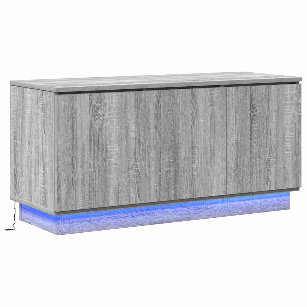 TV-Möbel Sonoma Grå TV Skåp med LED 100 x 38 x 49 cm