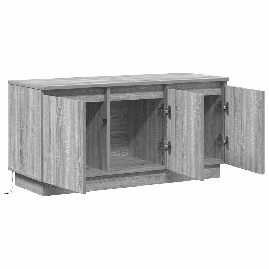 TV-Möbel Sonoma Grå TV Skåp med LED 100 x 38 x 49 cm
