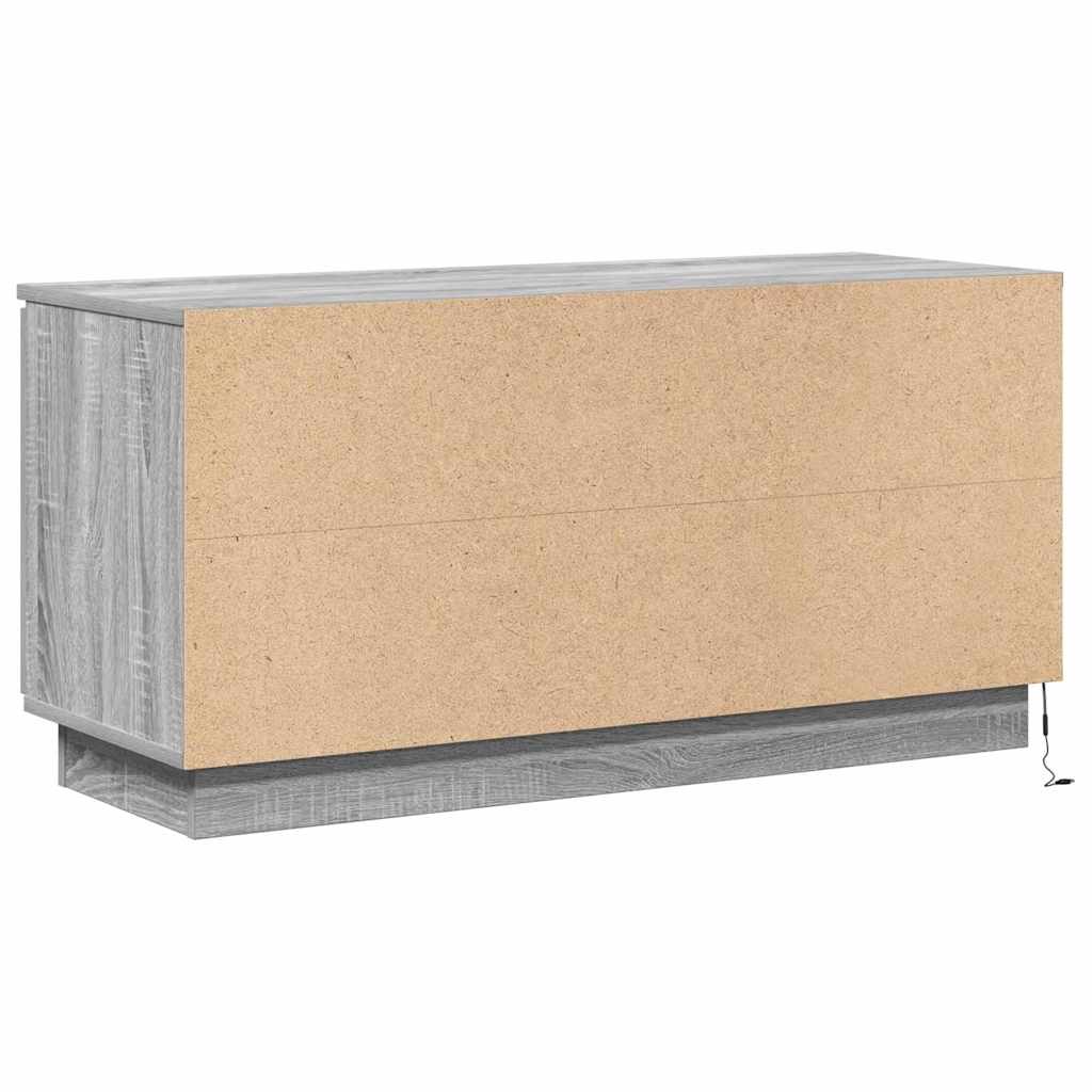 TV-Möbel Sonoma Grå TV Skåp med LED 100 x 38 x 49 cm