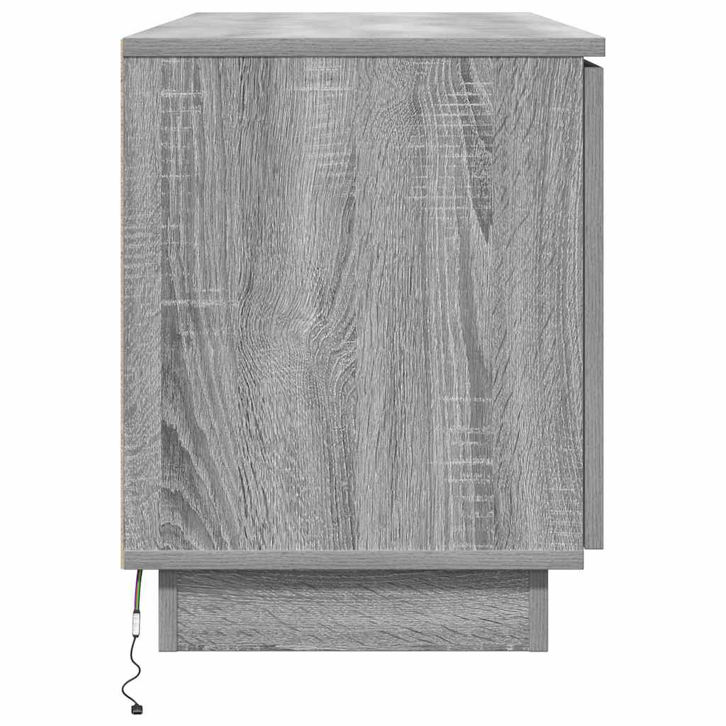 TV-Möbel Sonoma Grå TV Skåp med LED 100 x 38 x 49 cm