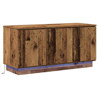 TV-Möbel Åldrat Trä TV Skåp med LED 100 x 38 x 49 cm