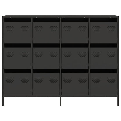 Skänk DIV. Svart 135x39x103,5 cm kallvalsat stål