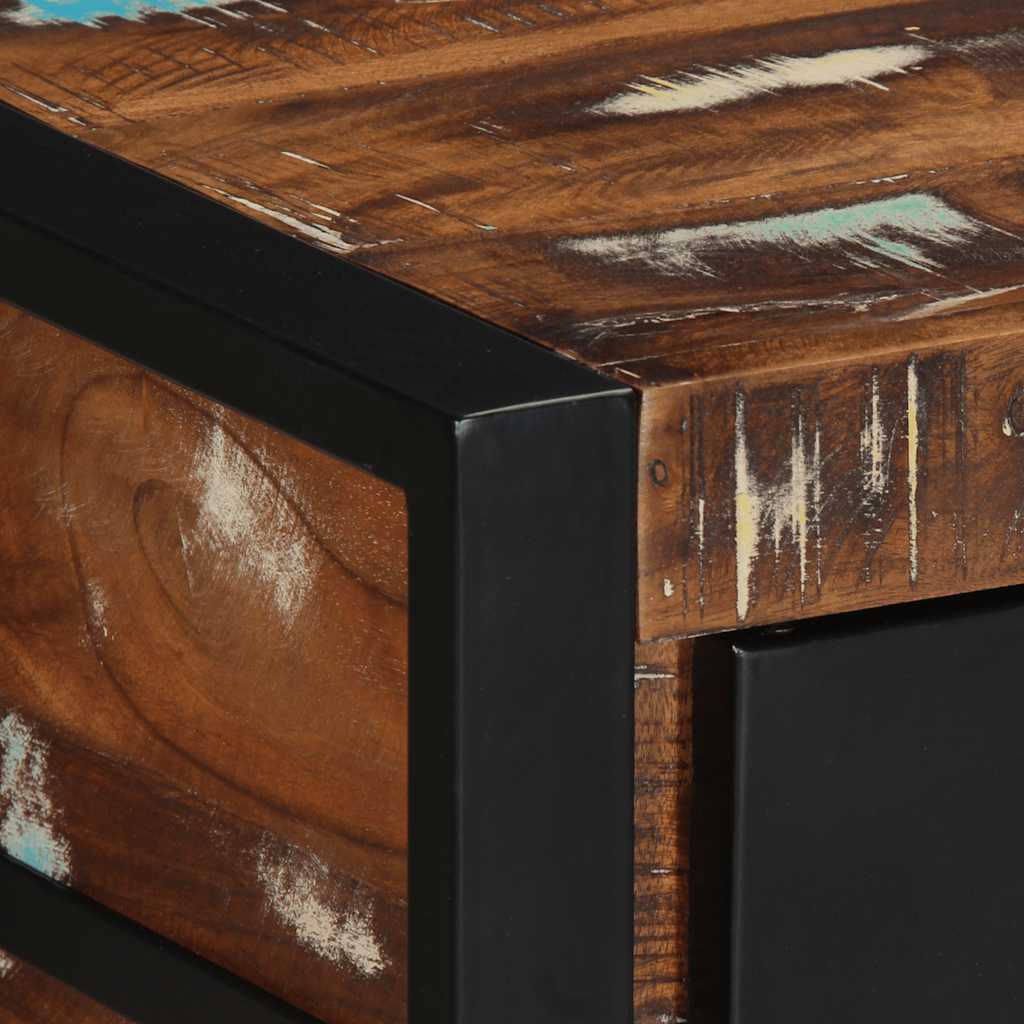 Avlastningsbord Konsollbord Trä flerfärgat 100x35x75 cm massivt Trä återvunnet