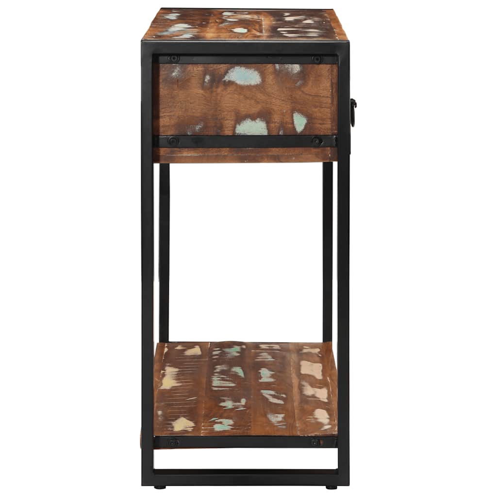 Avlastningsbord Konsollbord Trä flerfärgat 100x35x75 cm massivt Trä återvunnet