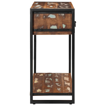 Avlastningsbord Konsollbord Trä flerfärgat 100x35x75 cm massivt Trä återvunnet