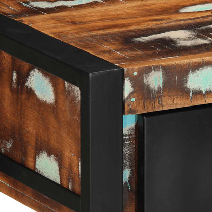 Avlastningsbord Konsollbord Trä flerfärgat 100x35x75 cm massivt Trä återvunnet