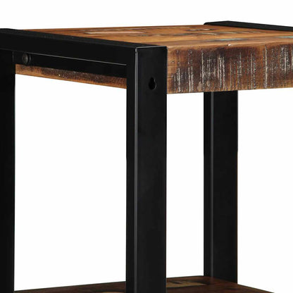 Vägghylla Trä flerfärgad 35x35x100 cm massivt Trä återvunnet