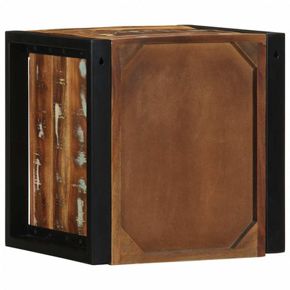 Sängbord Nattduksbord Trä flerfärgat 40x35x40 cm massivt trä återvunnet