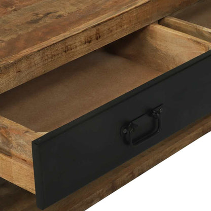 Hallmöbel Klädhängare med låda Brun 110 x 40 x 185 cm Massivt Mangoträ