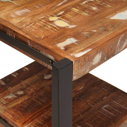 Hallmöbel Stol med låda Flerfärgsdesign Massivt återvunnet trä