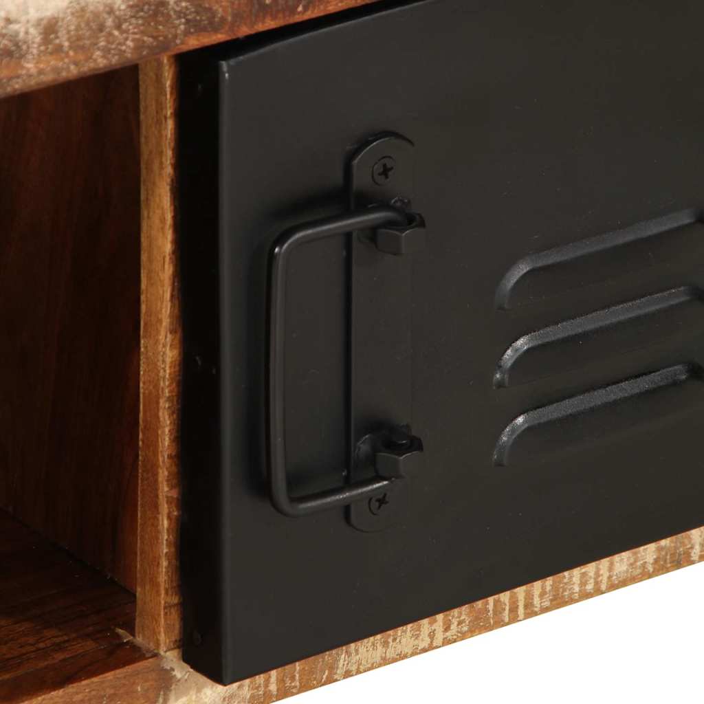 Soffbord Trä flerfärgad 90x50x36 cm massivt återvunnet trä