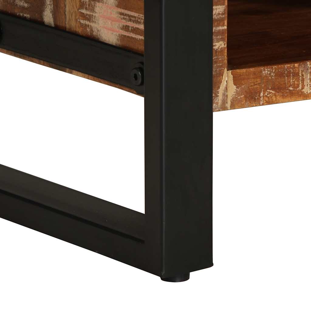 Soffbord Trä flerfärgad 90x50x36 cm massivt återvunnet trä