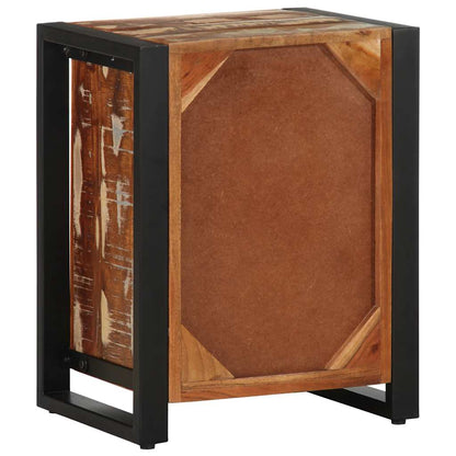 Sängbord Nattduksbord Trä flerfärgad 40x30x50 cm massivt återvunnet trä