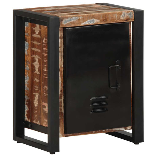 Sängbord Nattduksbord Trä flerfärgad 40x30x51 cm massivt återvunnet trä