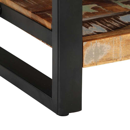 Sängbord Nattduksbord Trä flerfärgad 35x34x45 cm massivt återvunnet trä