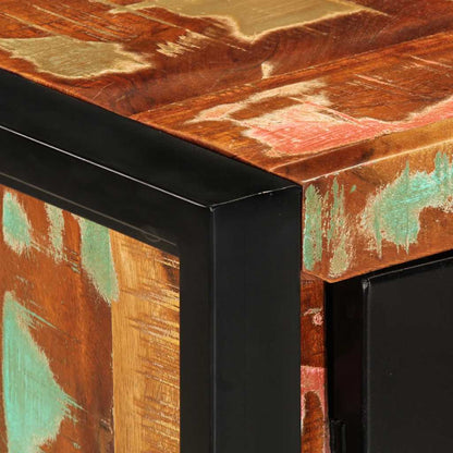 Avlastningsbord Konsollbord Trä flerfärgad 90x35x75 cm massivt återvunnet trä