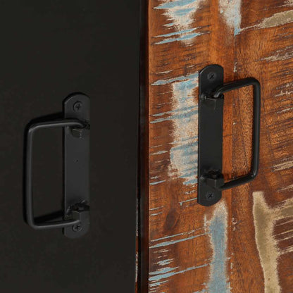 Avlastningsbord Konsollbord Trä flerfärgad 90x35x75 cm massivt återvunnet trä