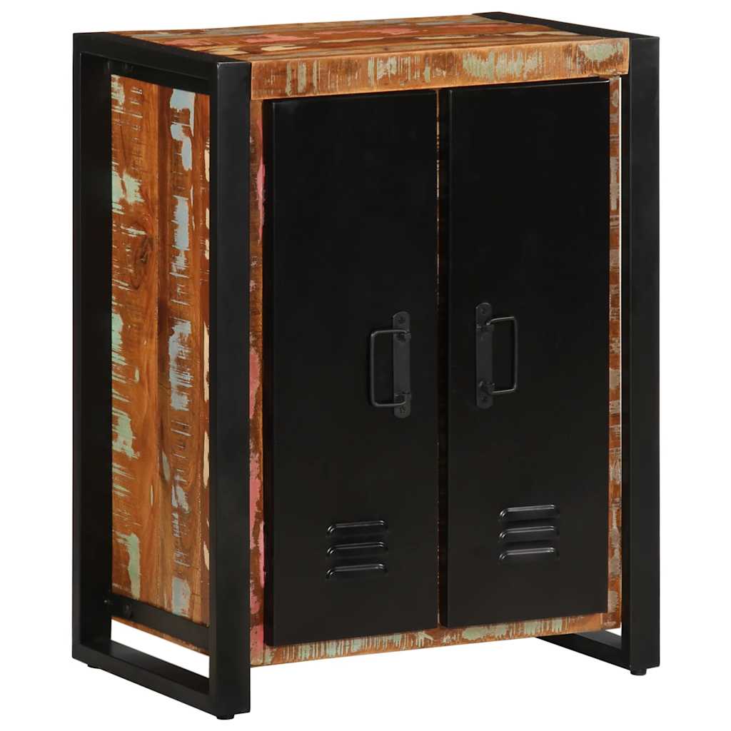 Skänk Trä flerfärgad 55x35x70 cm massivt återvunnet trä