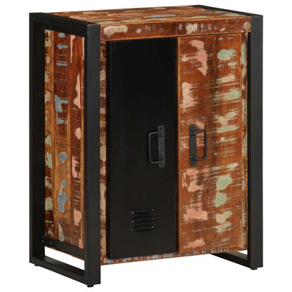 Skänk Trä flerfärgad 55x35x70 cm massivt återvunnet trä