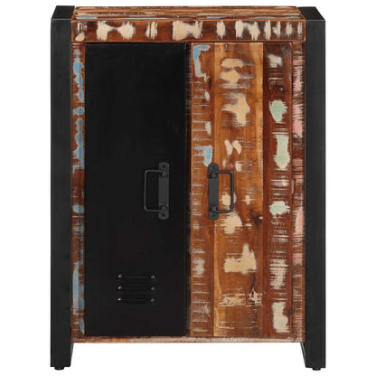 Skänk Trä flerfärgad 55x35x70 cm massivt återvunnet trä