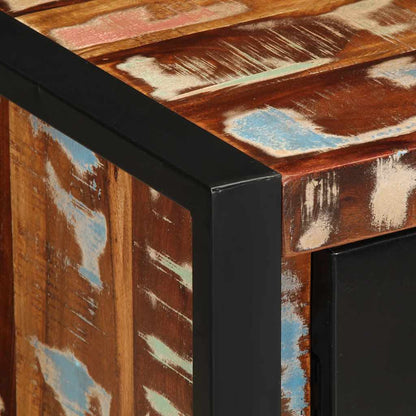Skänk Trä flerfärgad 55x35x70 cm massivt återvunnet trä