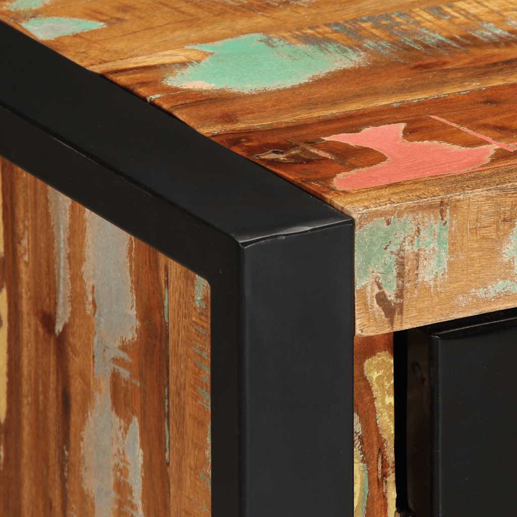 Skänk Trä flerfärgad 55x35x70 cm massivt återvunnet trä