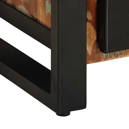 Skänk Trä flerfärgad 55x35x70 cm massivt återvunnet trä