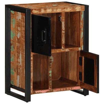 Skänk Trä flerfärgad 55x35x70 cm massivt återvunnet trä