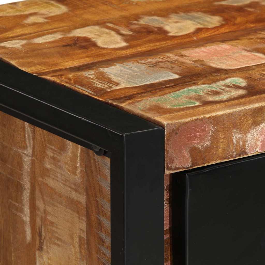 Byrå Trä flerfärgad 40x40x75 cm massivt återvunnet trä