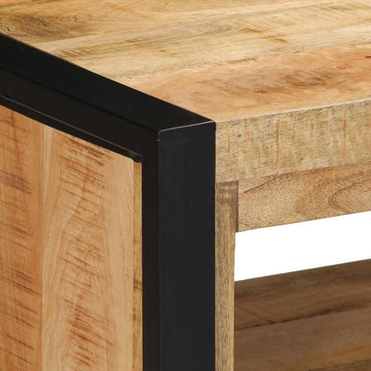 Skoställ Brun Skobänk 100 x 40 x 50 cm Massivt Mangoträ