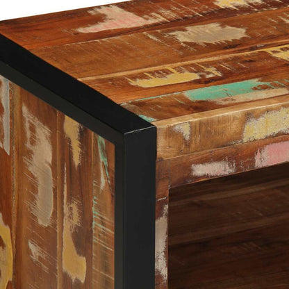 Skoställ Trä Skobänk Flerfärgsdesign 100 x 40 x 50 cm Massivt återvunnet trä