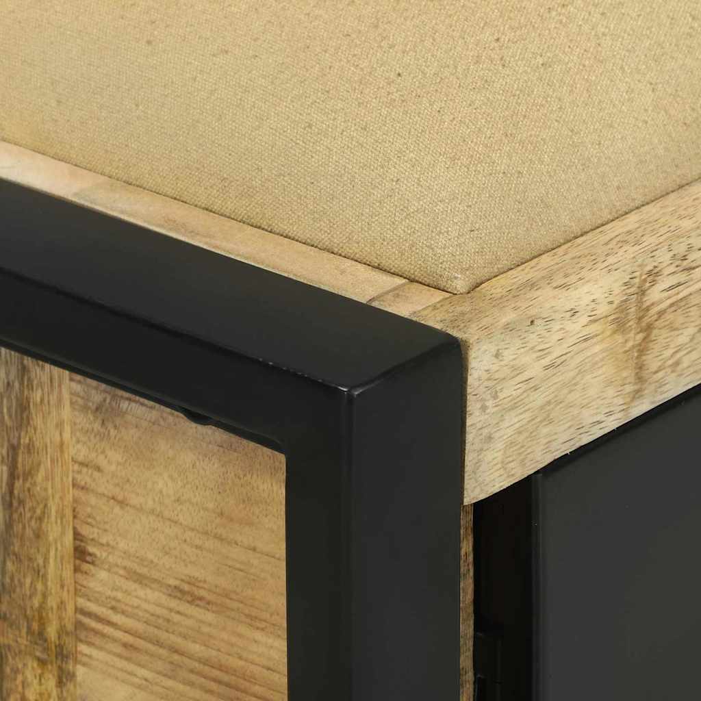 Hallbänk Skåp Brun 100 x 35 x 50 cm Massivt Mangoträ
