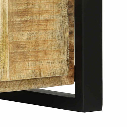 Hallbänk Skåp Brun 100 x 35 x 50 cm Massivt Mangoträ