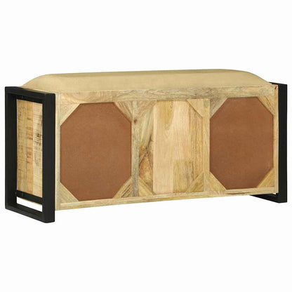 Hallbänk Skåp Brun 100 x 35 x 50 cm Massivt Mangoträ