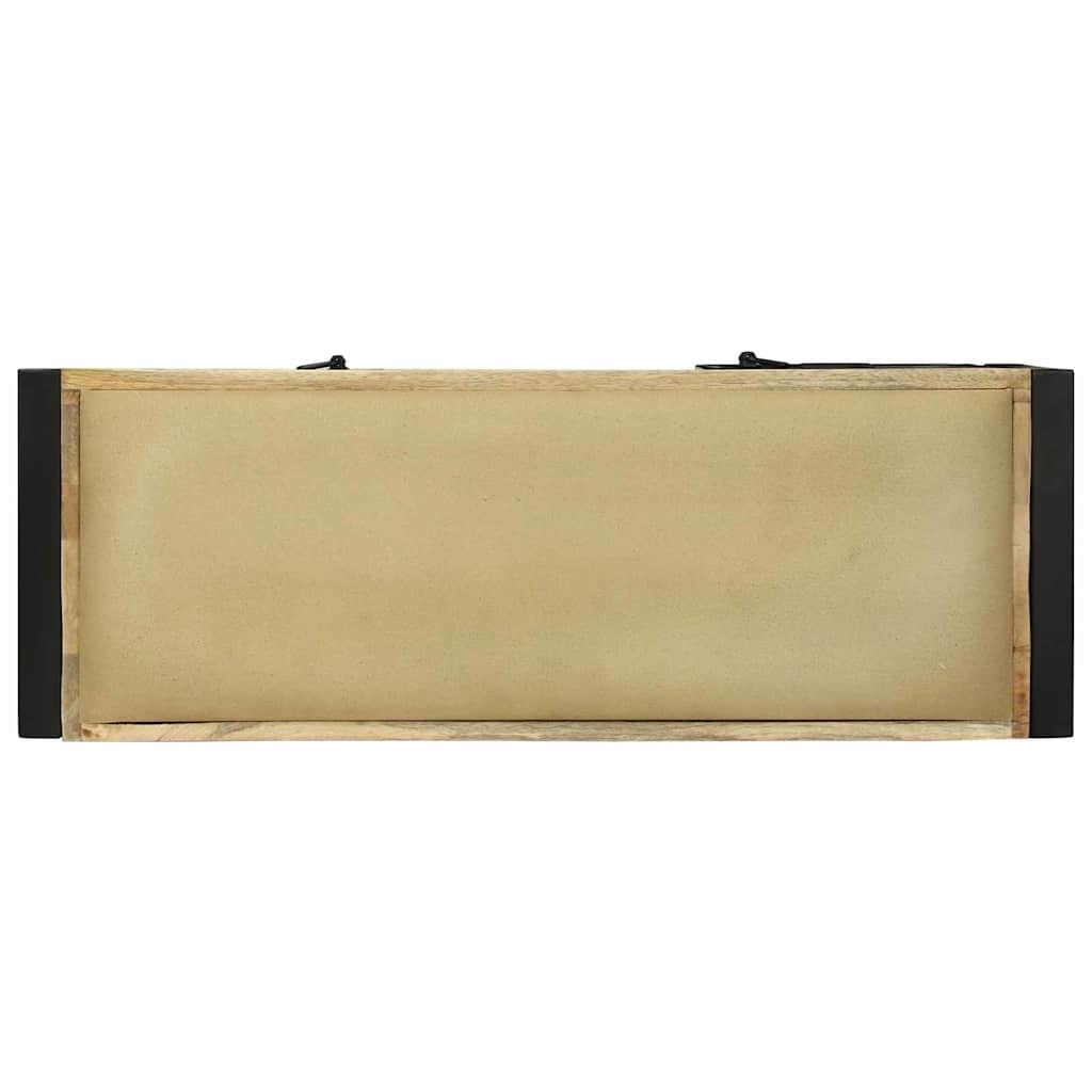 Hallbänk Skåp Brun 100 x 35 x 50 cm Massivt Mangoträ
