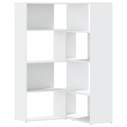 Bokhylla Vit hörn 4 hyllplan 85x85x140 cm