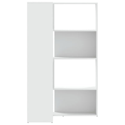 Bokhylla Vit hörn 4 hyllplan 85x85x140 cm
