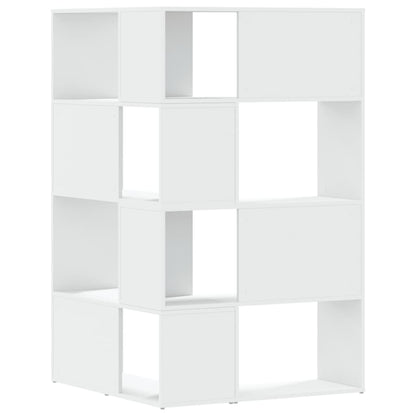 Bokhylla Vit hörn 4 hyllplan 85x85x140 cm